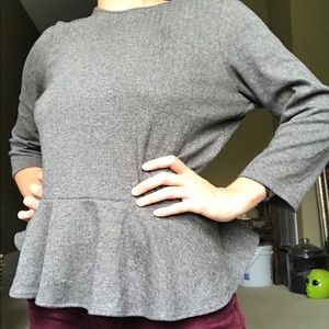 Ralph Lauren 3/4 Sleeve Peplum Blouse